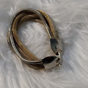 Beautiful women's bracelet silver and gold tone